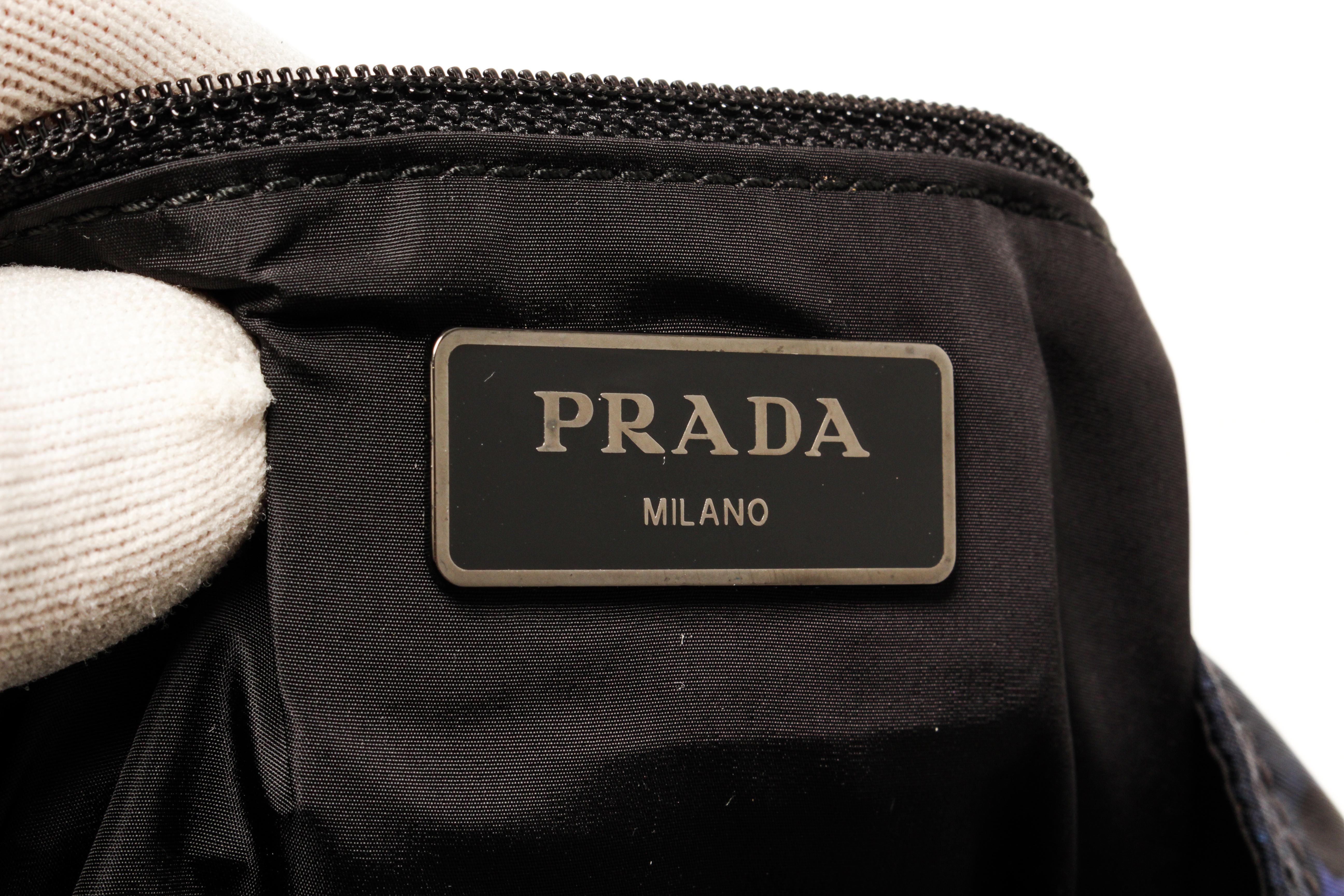 Prada Blue Camo Nylon Tote Bag 3