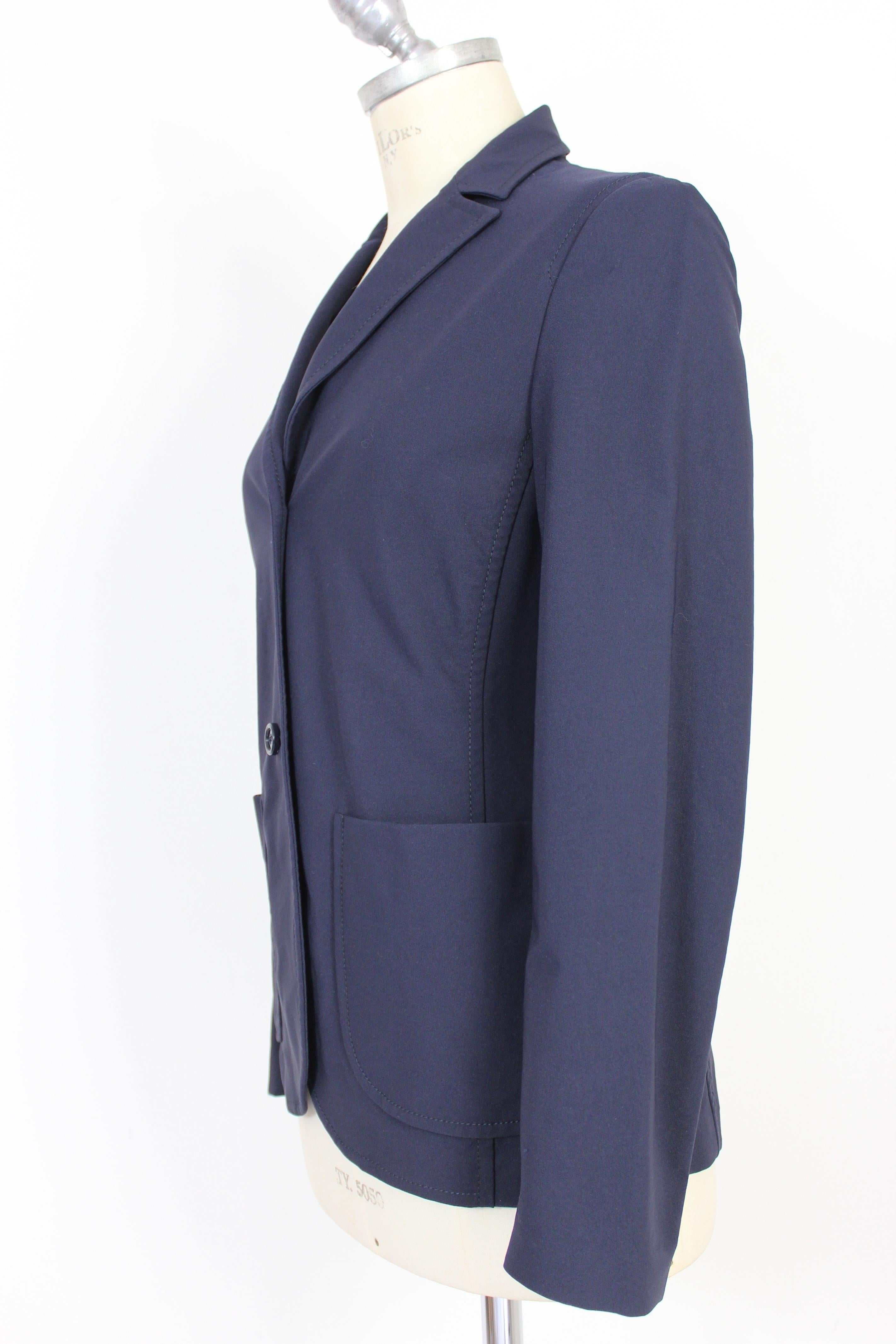Prada Blue Classic Fitted Jacket In Excellent Condition In Brindisi, Bt