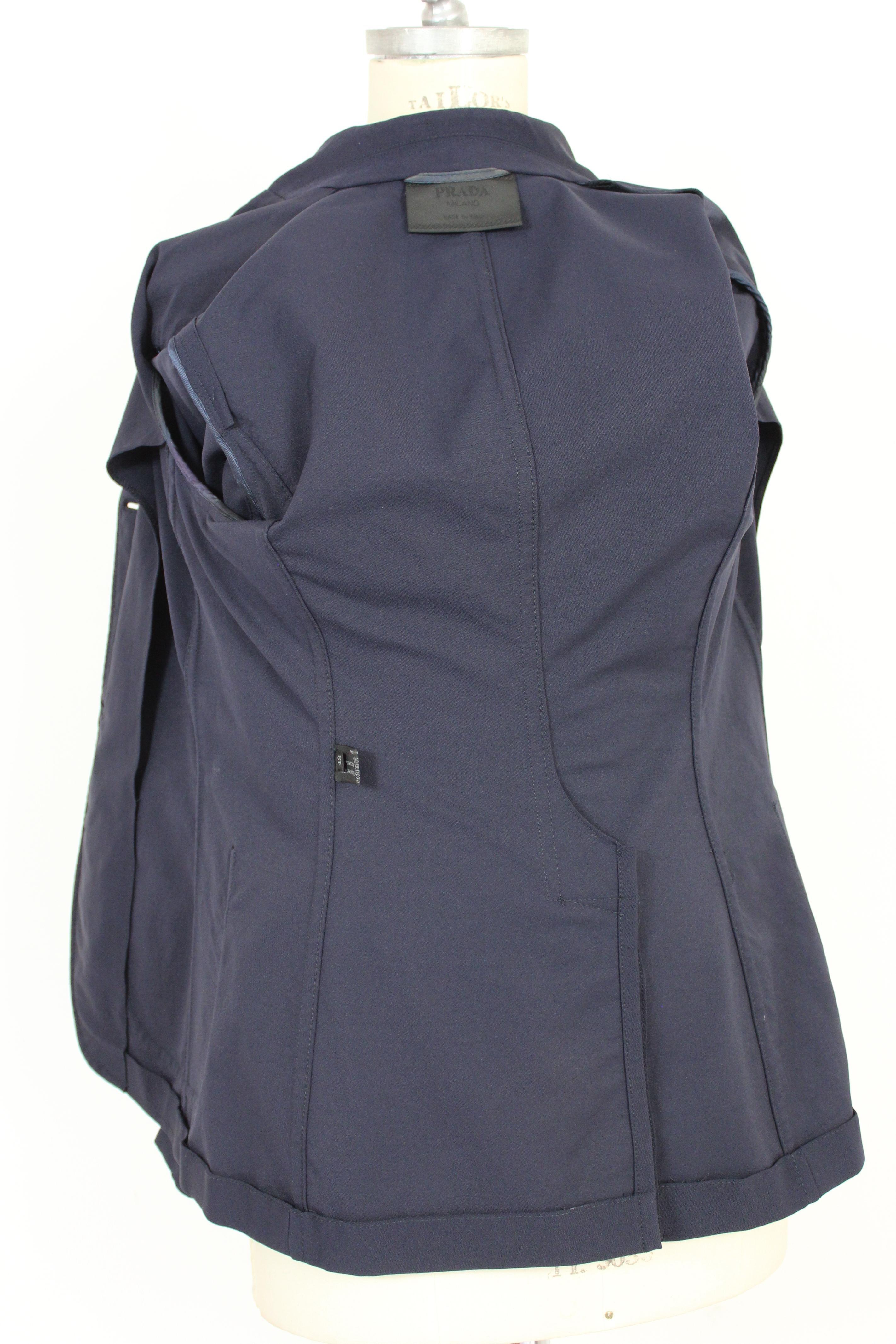 Women's Prada Blue Classic Fitted Jacket