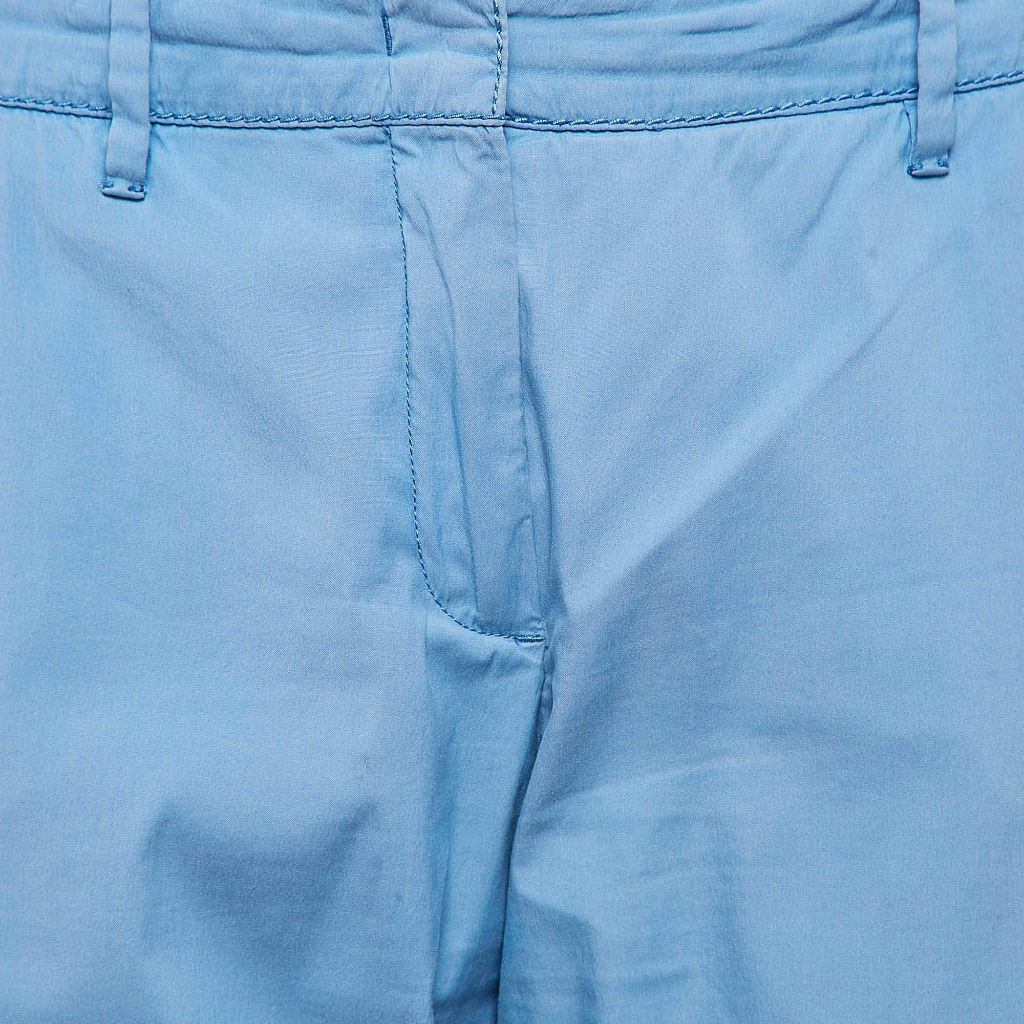 Prada Blaue Hose aus Baumwollmischung M im Zustand „Gut“ im Angebot in Dubai, Al Qouz 2