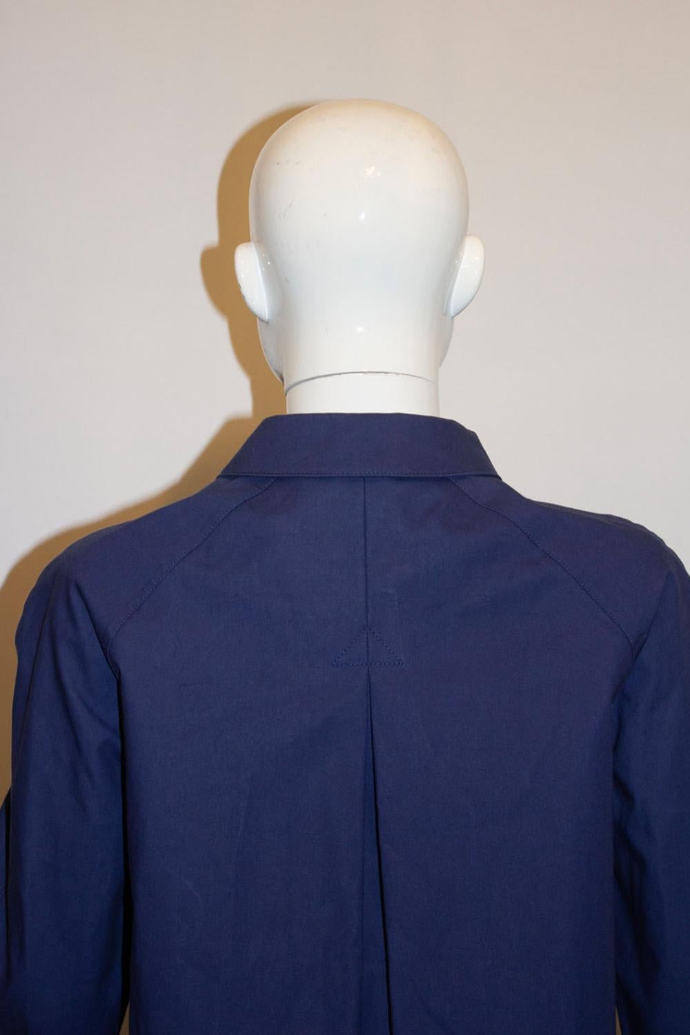 Prada Blue Cotton Jacket In Good Condition For Sale In London, GB