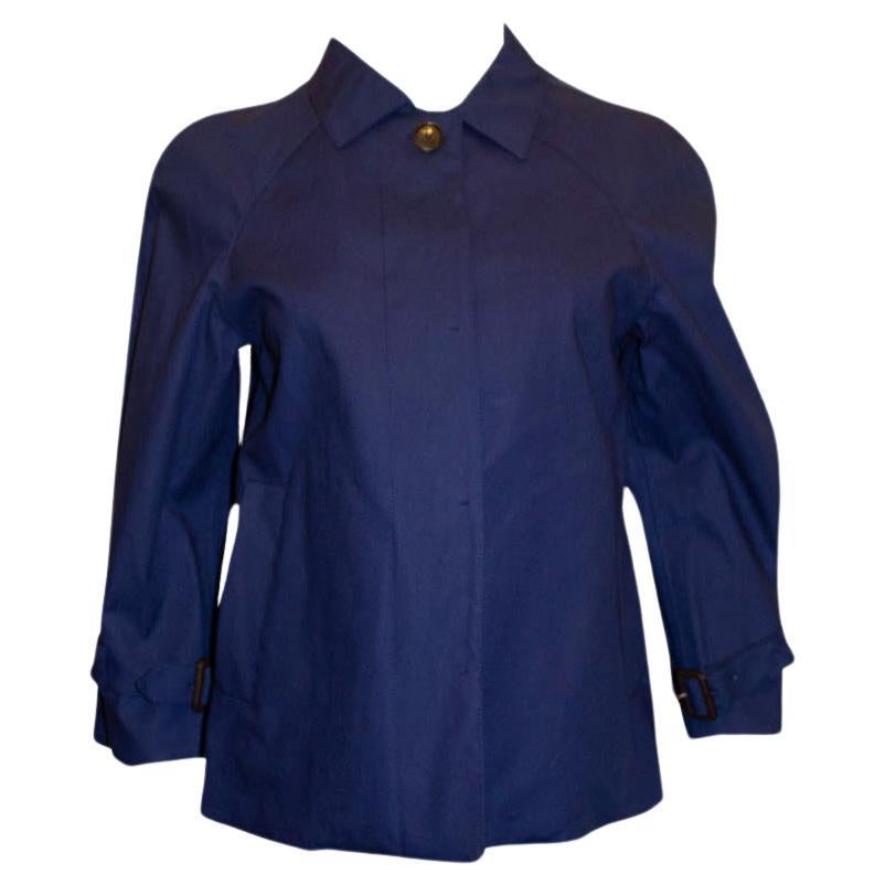 Prada Blue Cotton Jacket For Sale