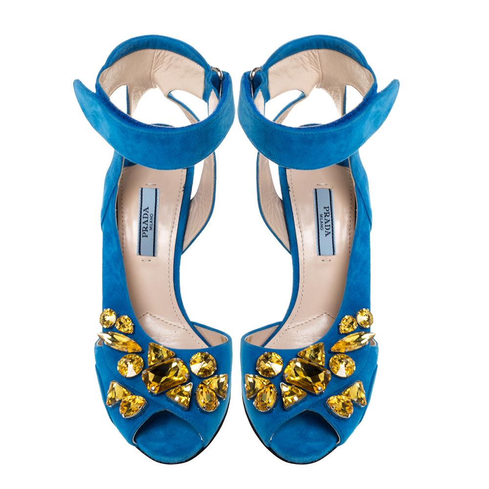 blue crystal sandals