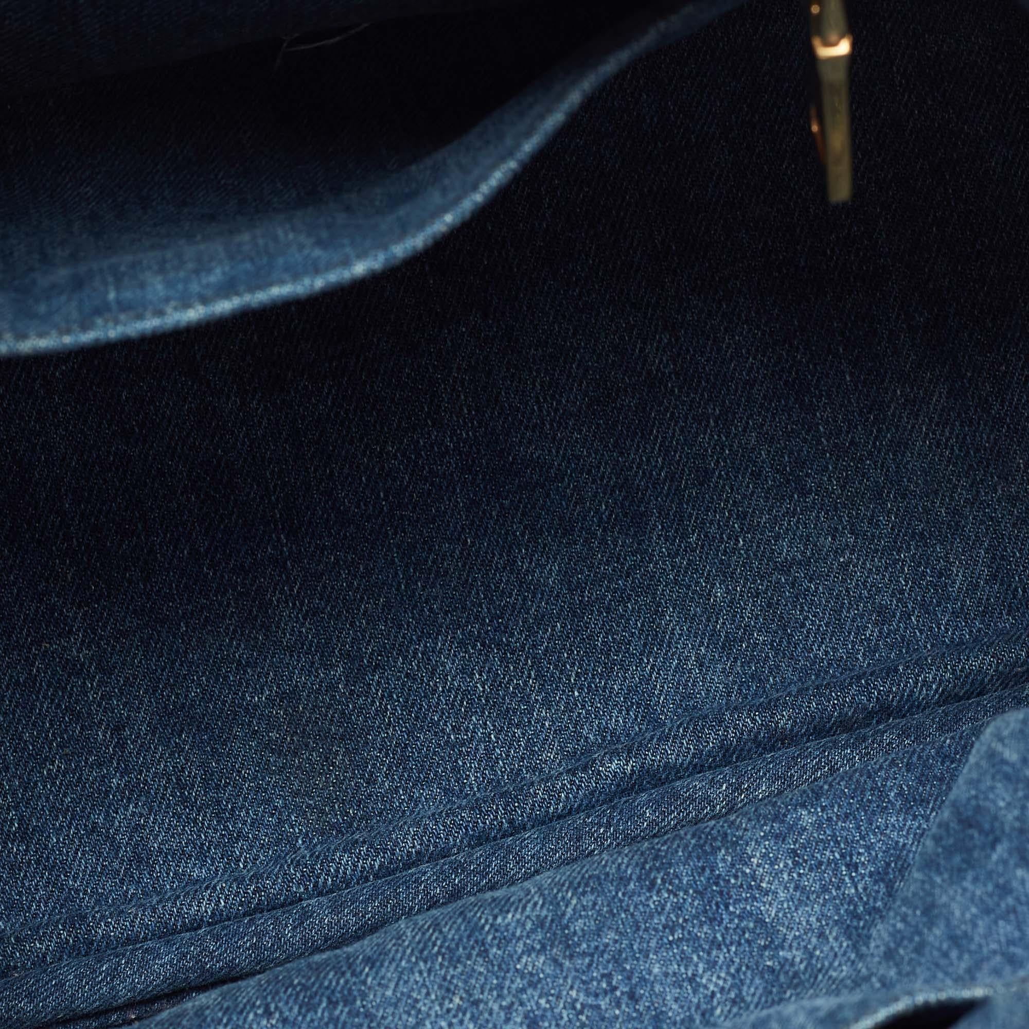 Women's Prada Blue Denim Canapa Tote