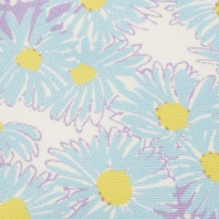 Prada Blue Floral Printed Silk Tie