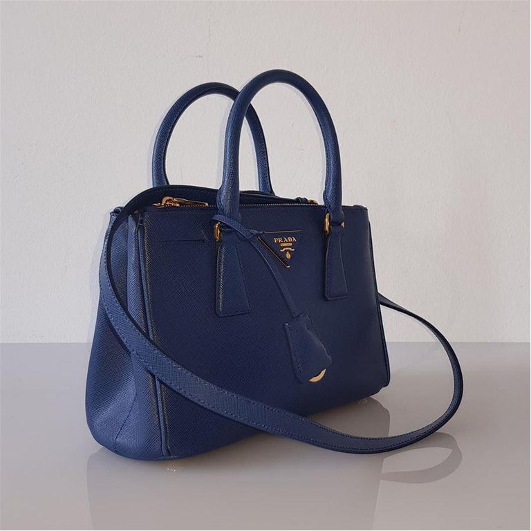 Prada Blue Galleria MIni Bag at 1stDibs | prada blue bag