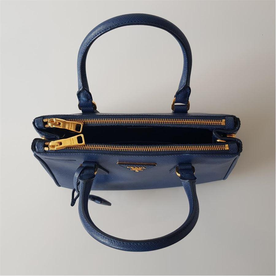 Black Prada Blue Galleria MIni Bag