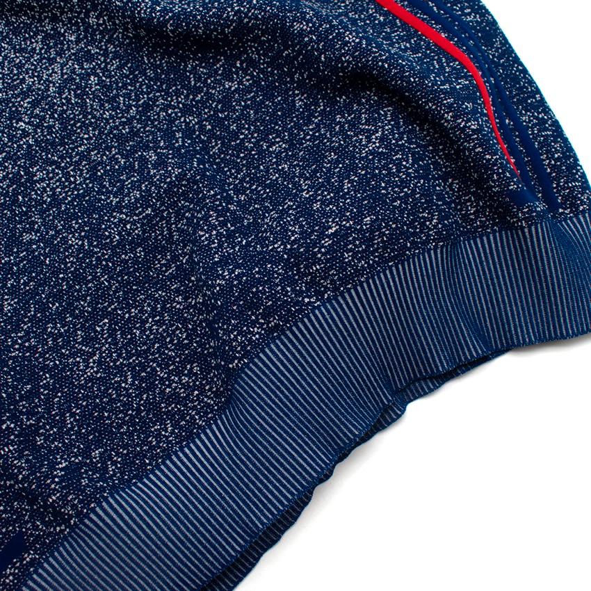 Men's Prada Blue Gradient Intarsia Stretch-knit Polo Shirt For Sale