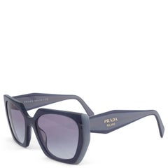 PRADA blue grey GEOMETRIC Sunglasses SPR15W