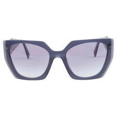 PRADA blue grey GEOMETRIC Sunglasses SPR15W