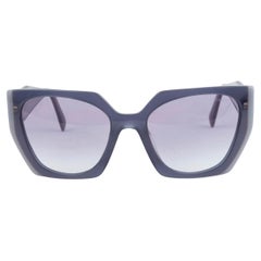 Used PRADA blue grey GEOMETRIC Sunglasses SPR15W