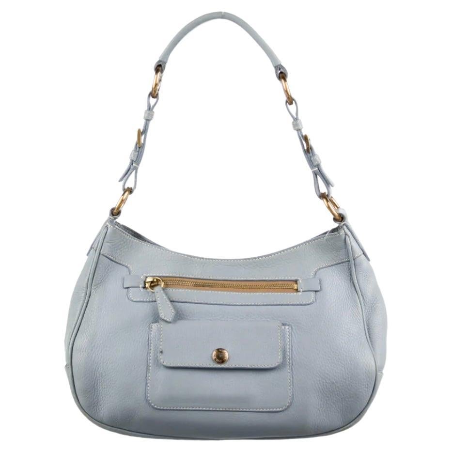 Prada Blue Leather Handbag For Sale
