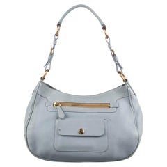 Used Prada Blue Leather Handbag