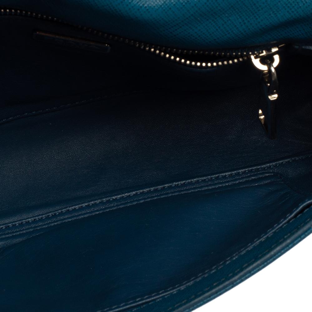 Prada Blue Leather Shoulder Bag 8