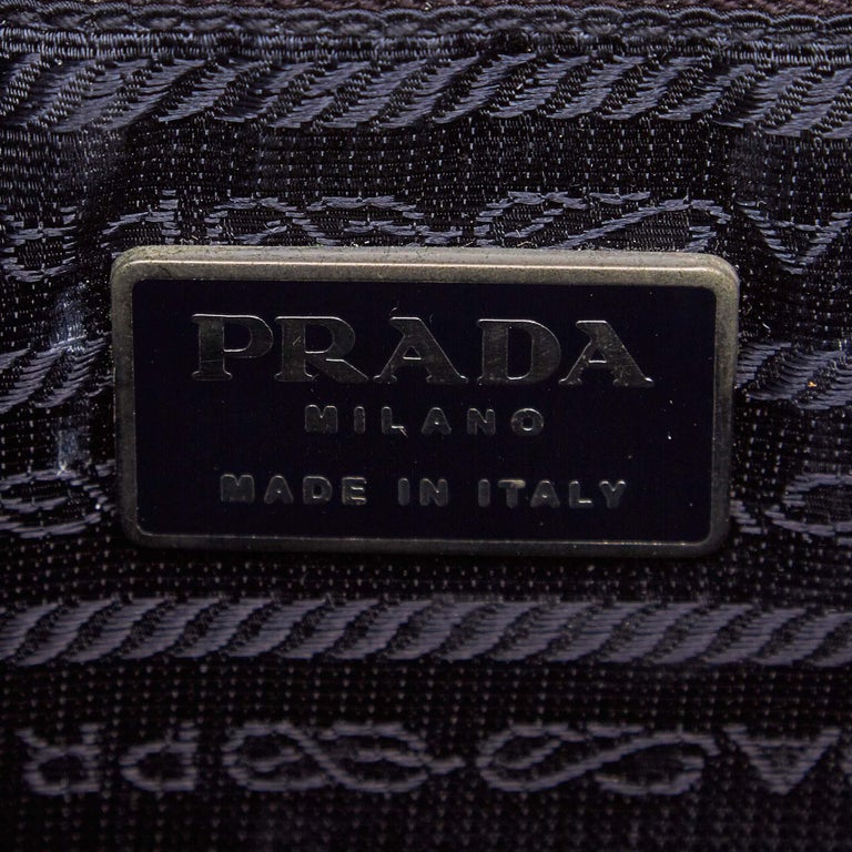 Prada Blue Leather Shoulder Bag at 1stDibs