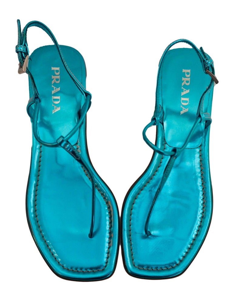 light blue prada shoes