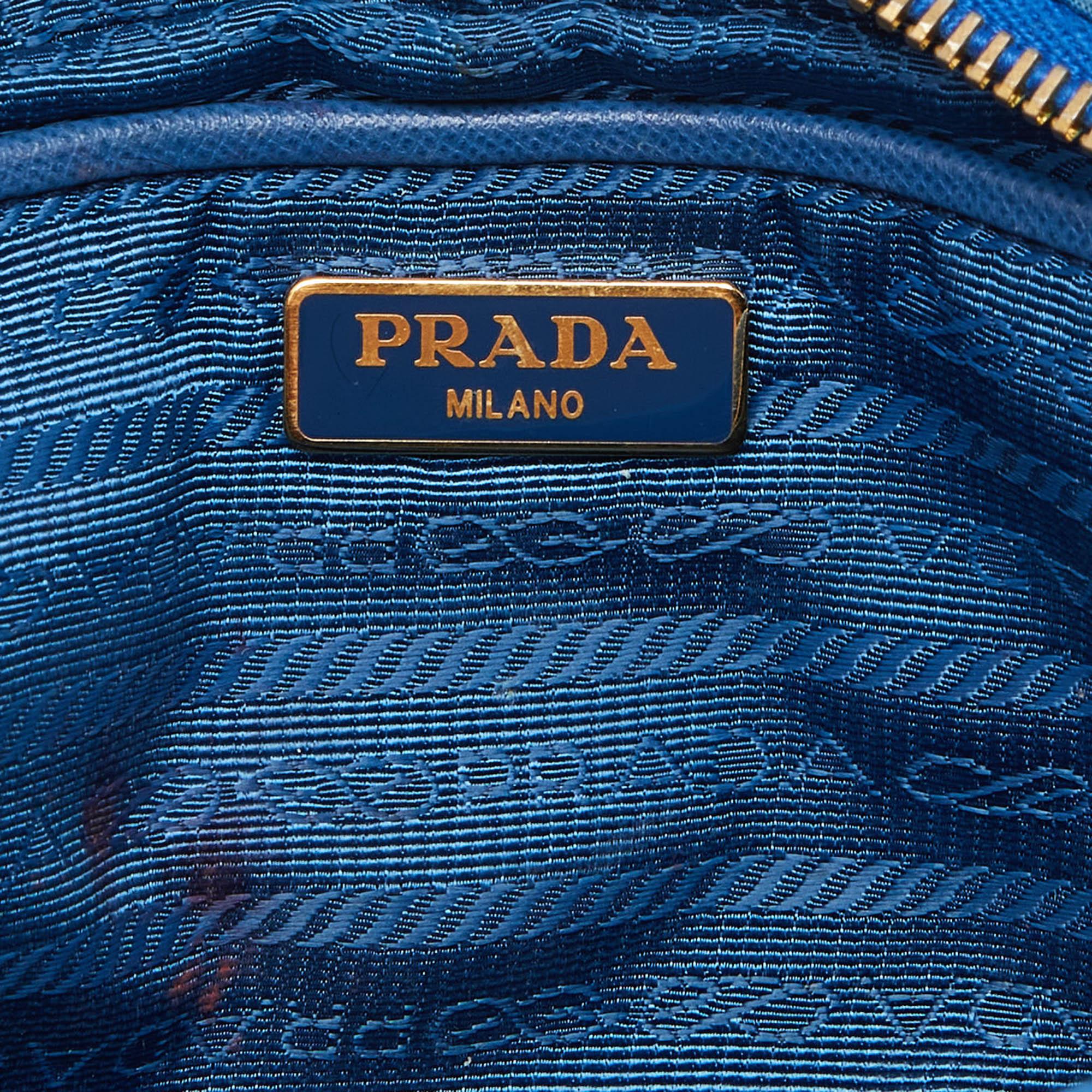 Prada Blue Nylon Mini Bow Crossbody Bag 4