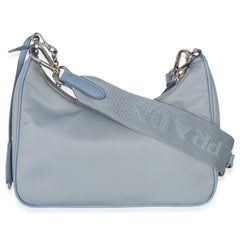 Prada Blue Nylon Saffiano Leather Re-Edition 2005