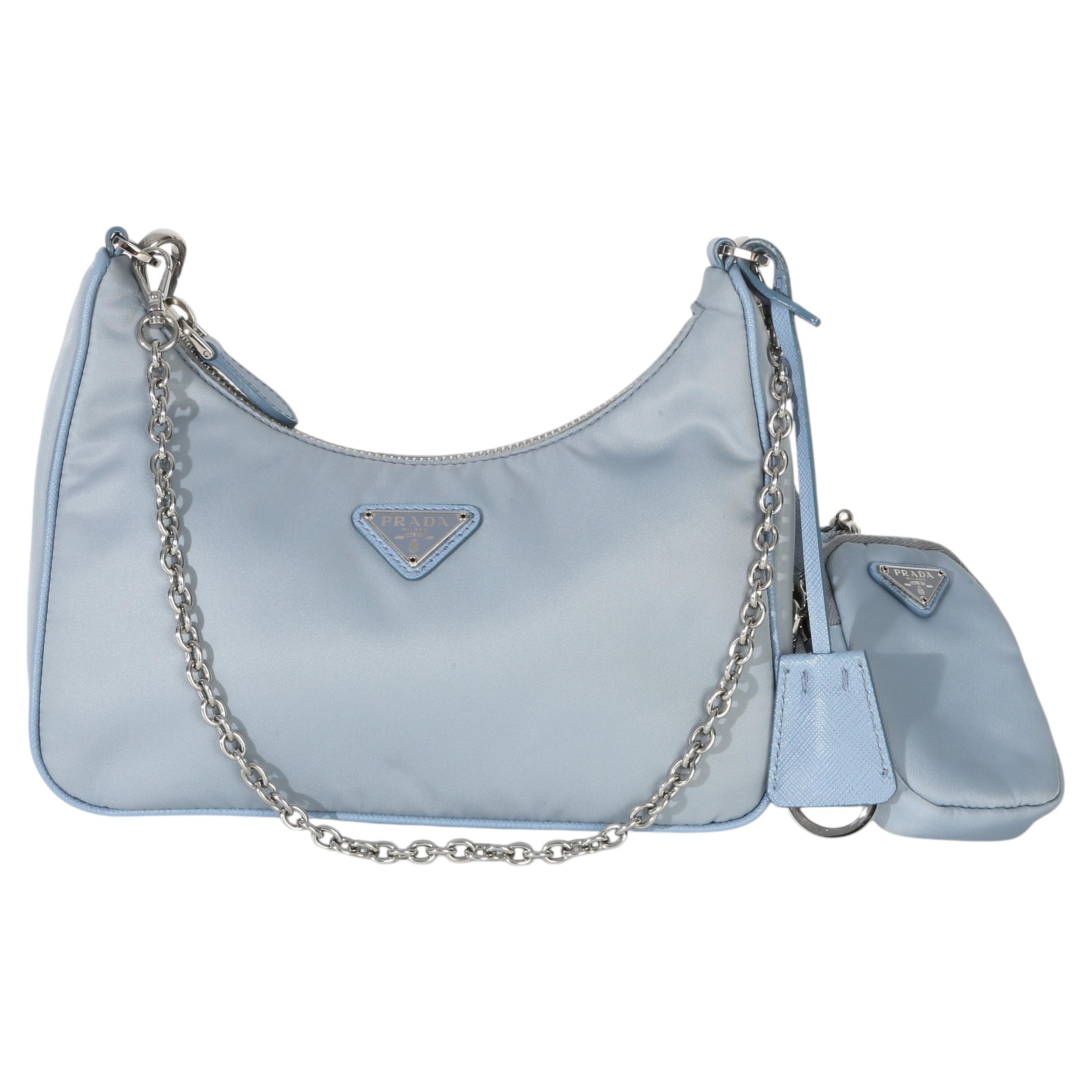 Prada Blu Nylon Pelle Saffiano Riedizione 2005