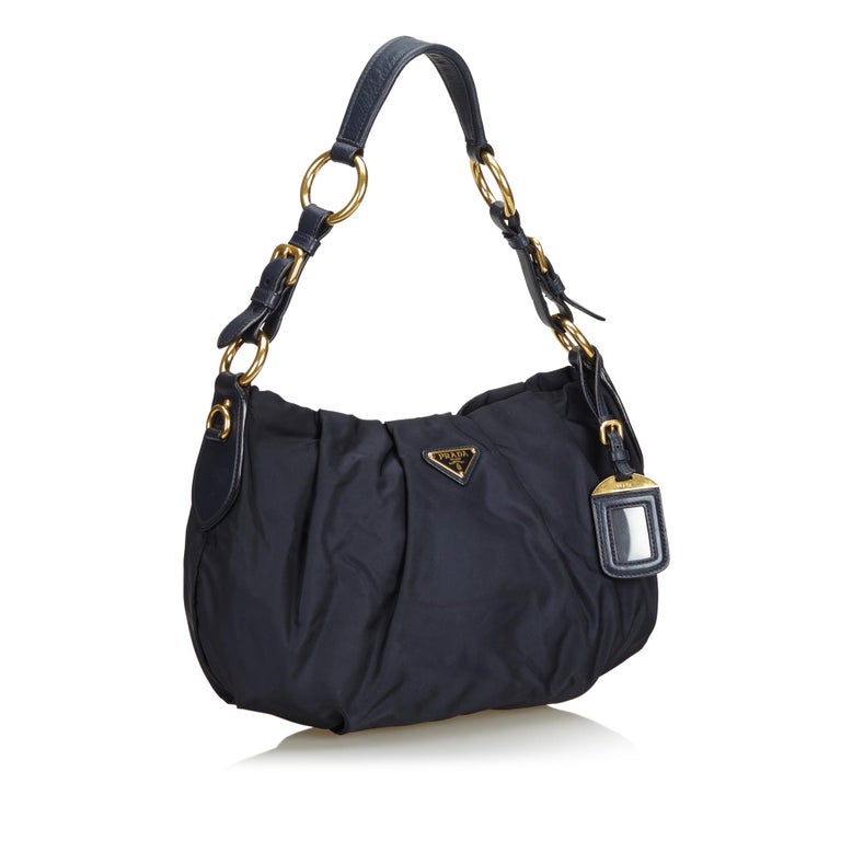 Prada Blue Nylon Shoulder Bag at 1stdibs