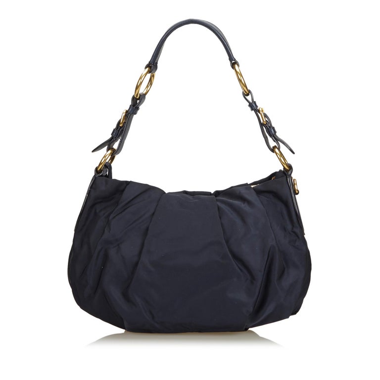 Prada Blue Nylon Shoulder Bag at 1stdibs