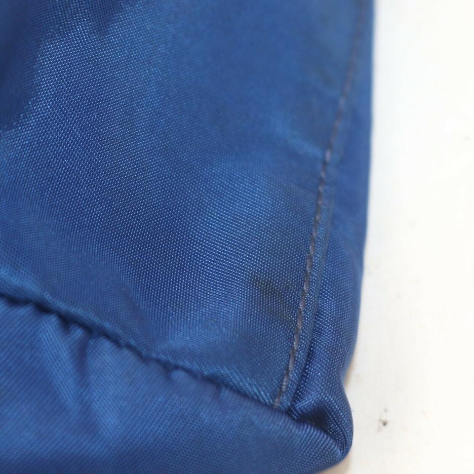 Women's Prada Blue Nylon Tessuto 2way Tote Bag with Strap 863239 For Sale
