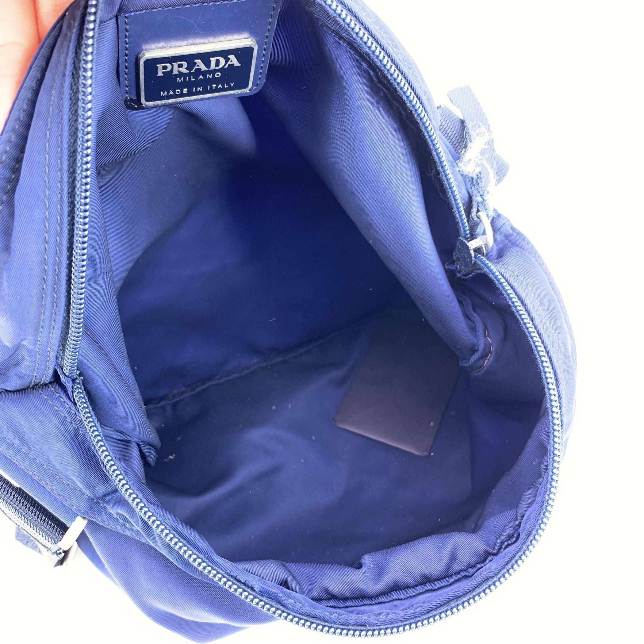 da uomo o donna Prada Borsa a tracolla in nylon blu Tessuto Messenger Crossbody in vendita