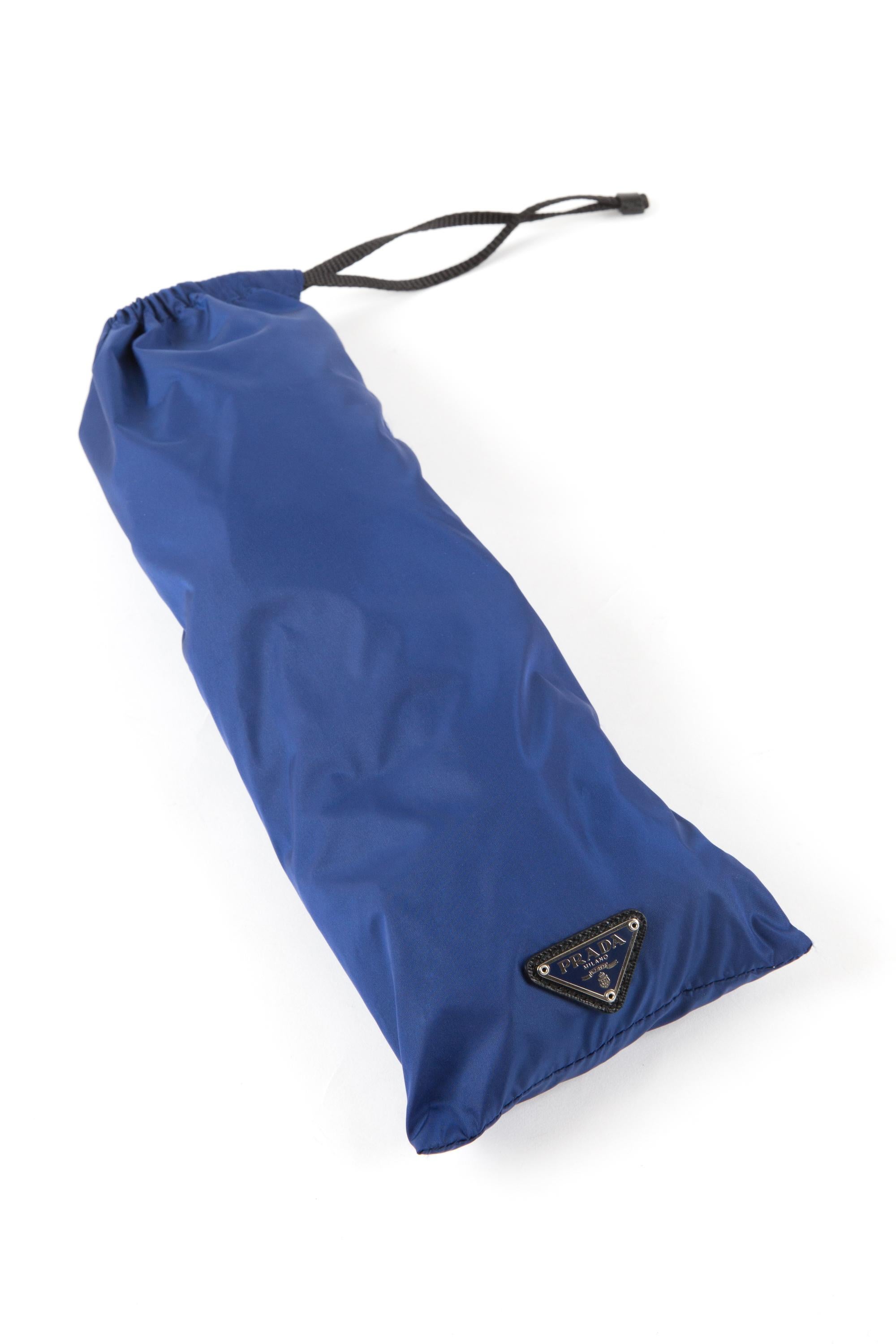 Prada Blue Nylon Tessuto Tote Bag For Sale 4