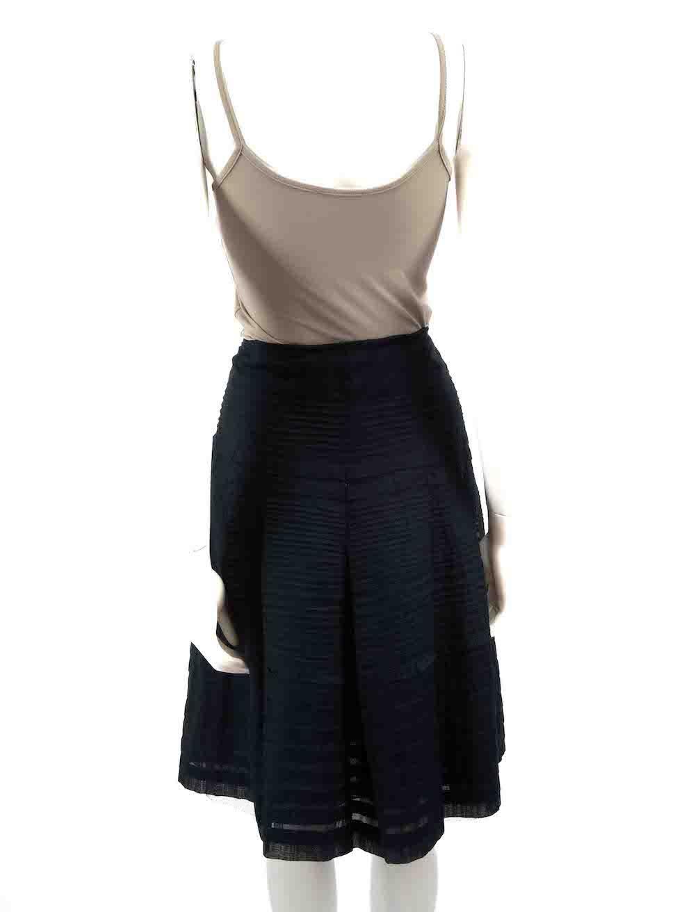 Prada Blue Pleated Detail Skirt Size S In Good Condition For Sale In London, GB