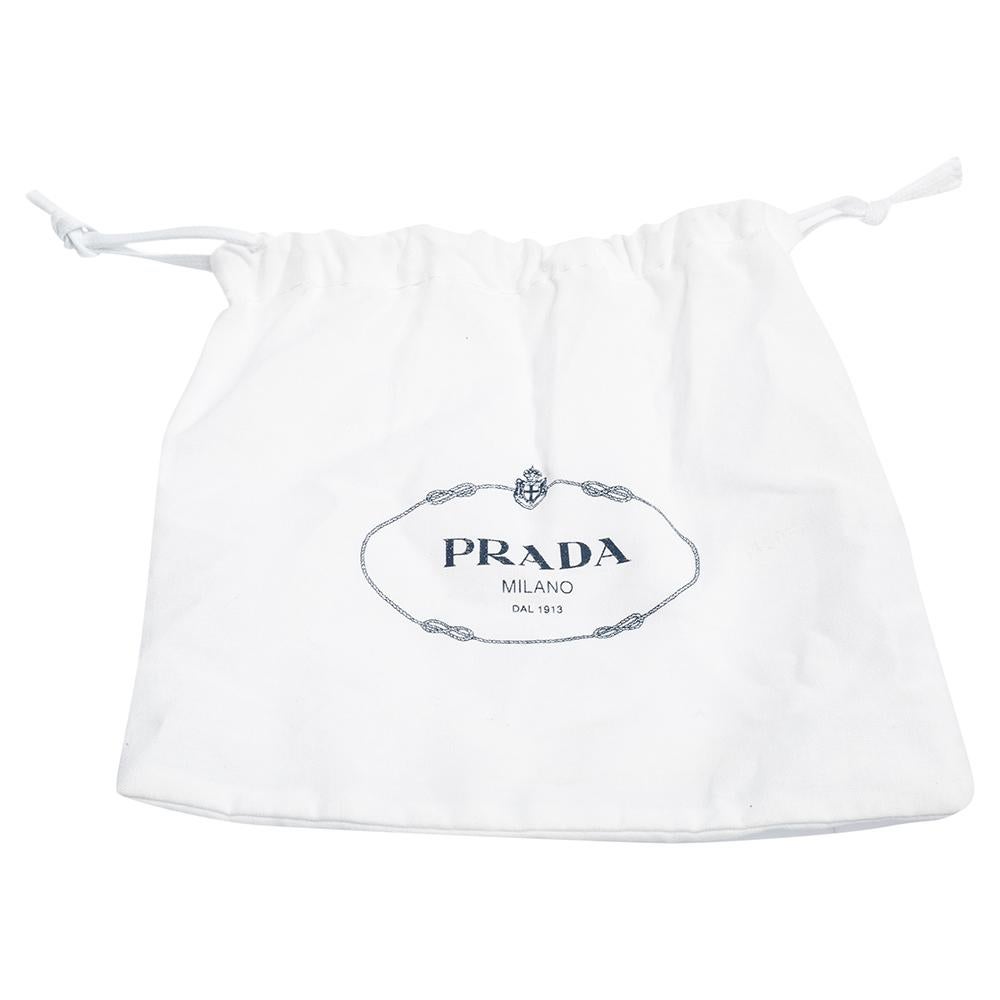 Prada Blue Saffiano Cuir Leather Monochrome Tote 2