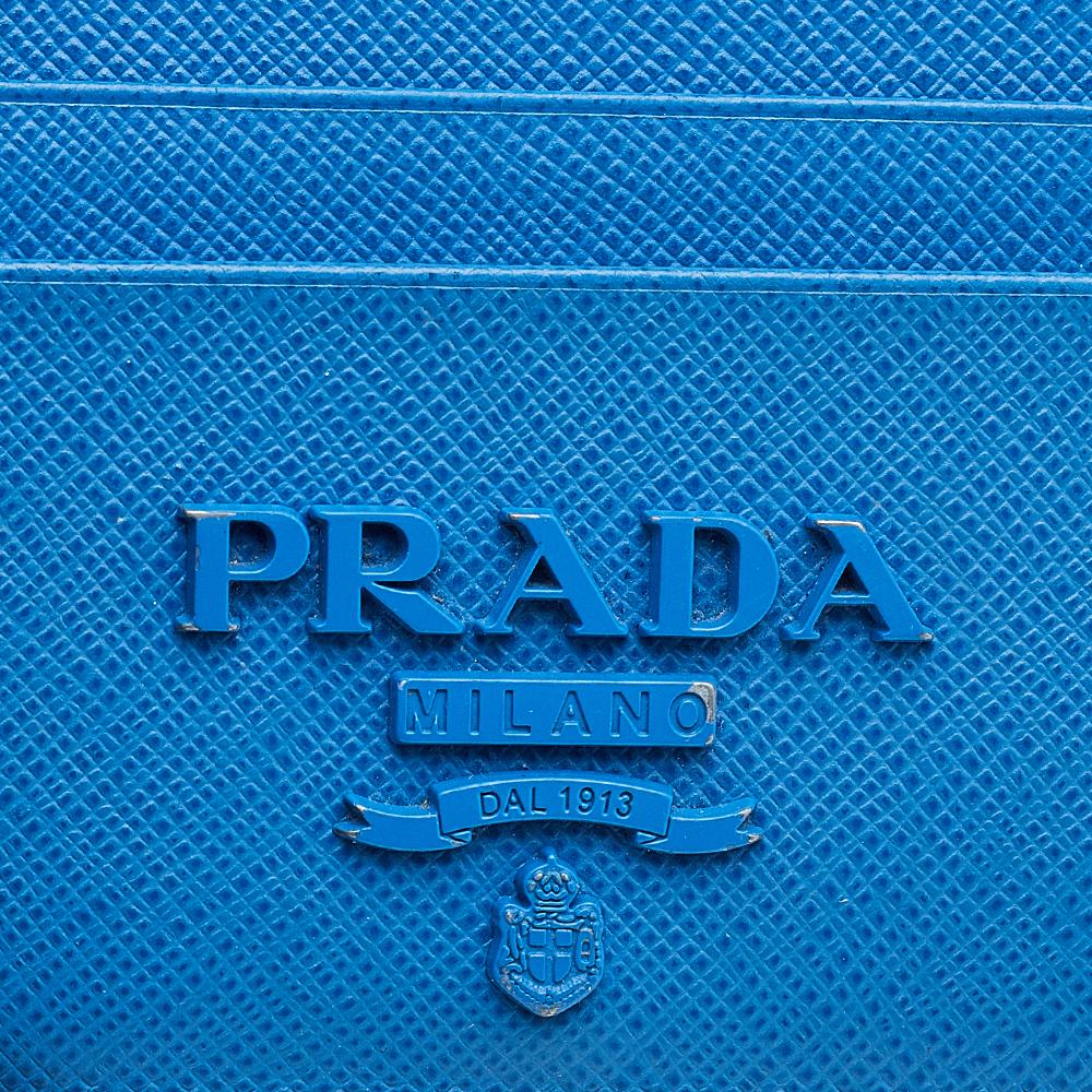 prada card holder blue