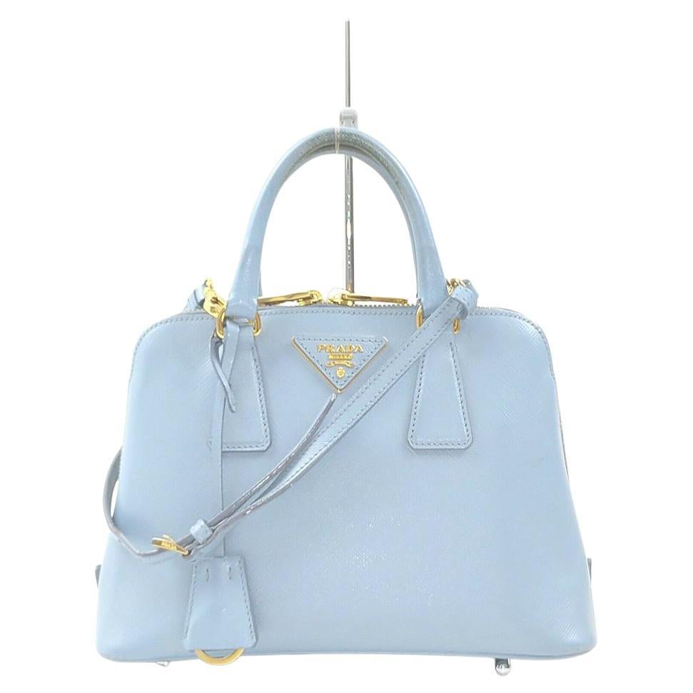 Prada White Saffiano Leather Mini Shoulder Bag at 1stDibs