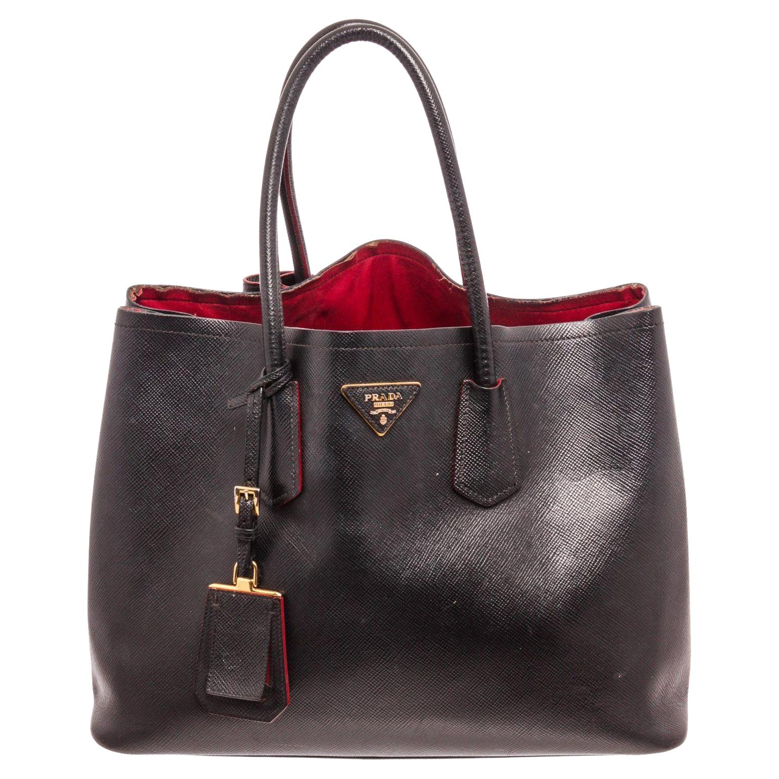 Prada Lux Open Tote Saffiano Leather Large at 1stDibs
