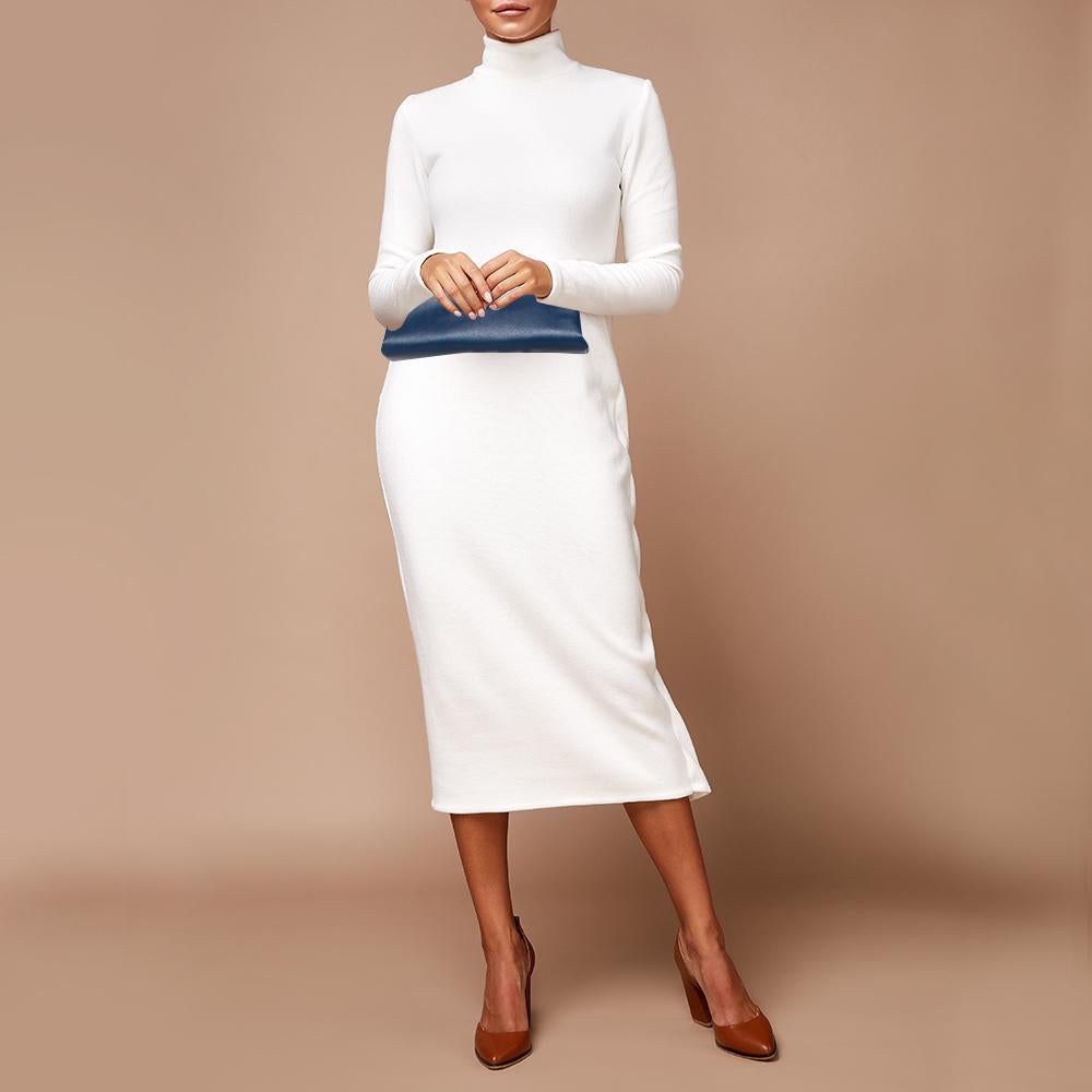 prada blue clutch