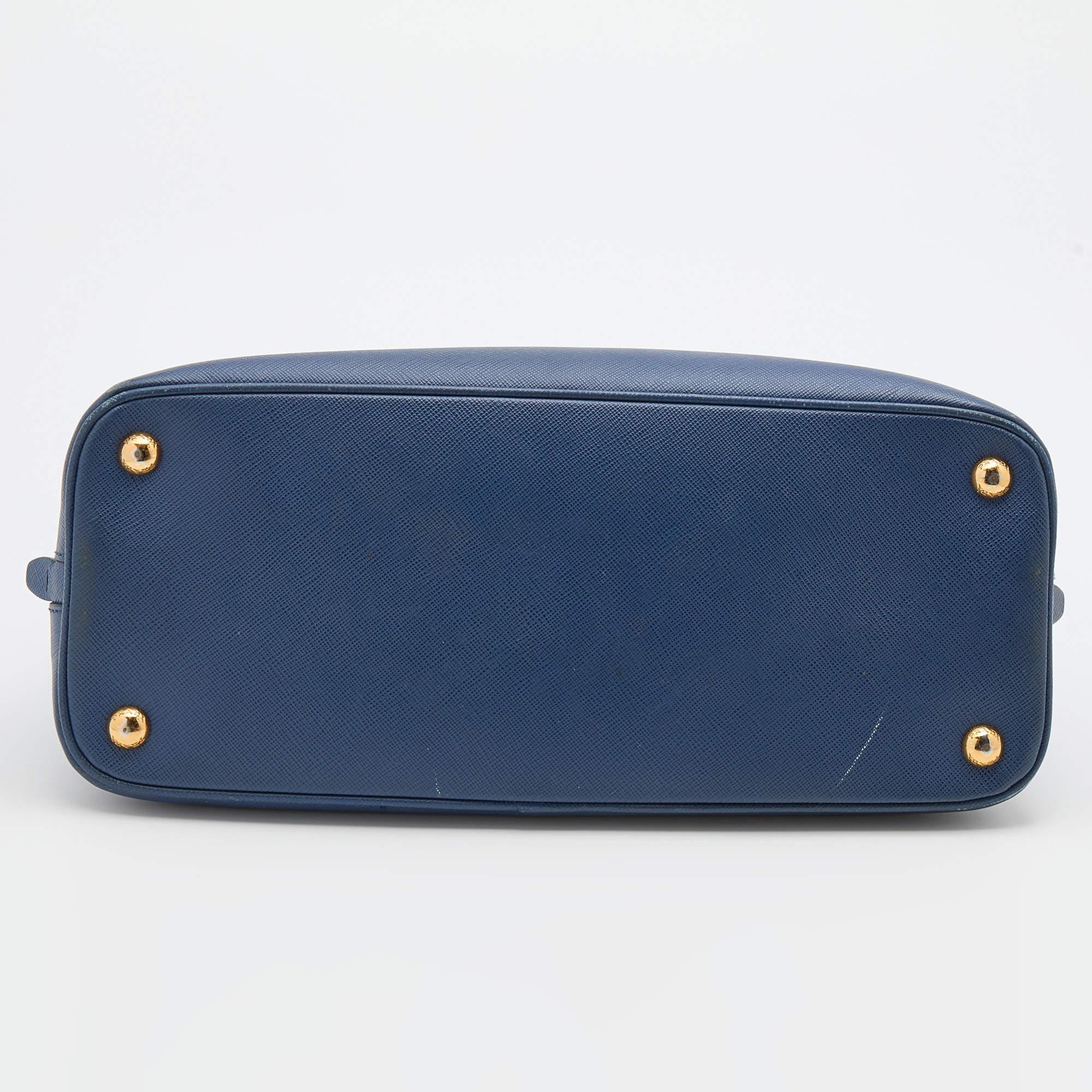 Prada Blue Saffiano Leather Medium Promenade Satchel 1