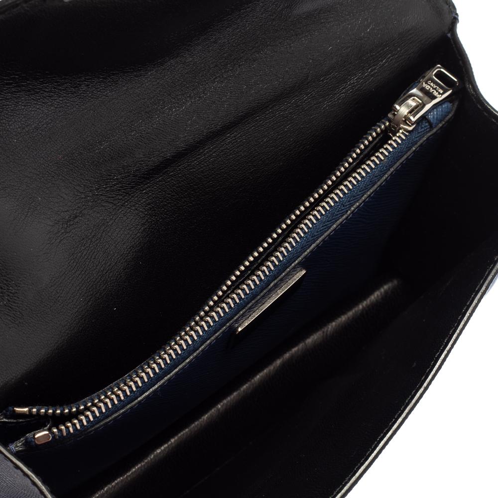 Prada Blue Saffiano Leather Mini Sound Top Handle Bag 2