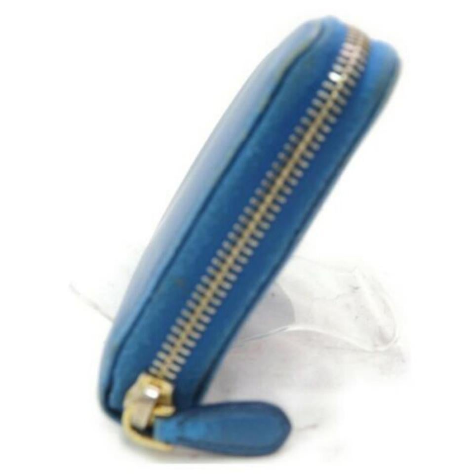 Prada Blue Saffiano Leather Zip Around Long Wallet Zippy Continental 860192 1