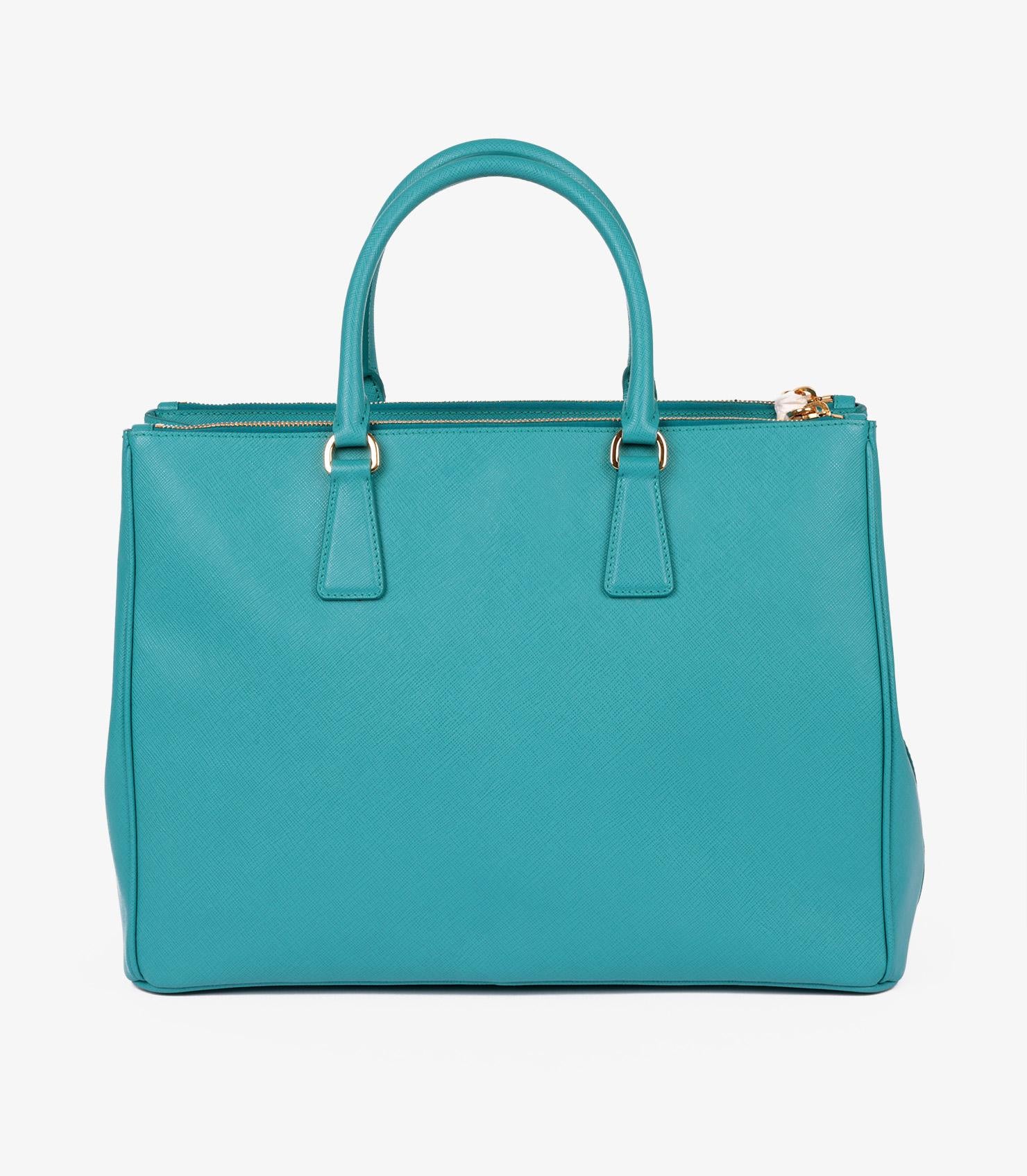Prada Blue Saffiano Lux Leather Large Galleria Tote 2