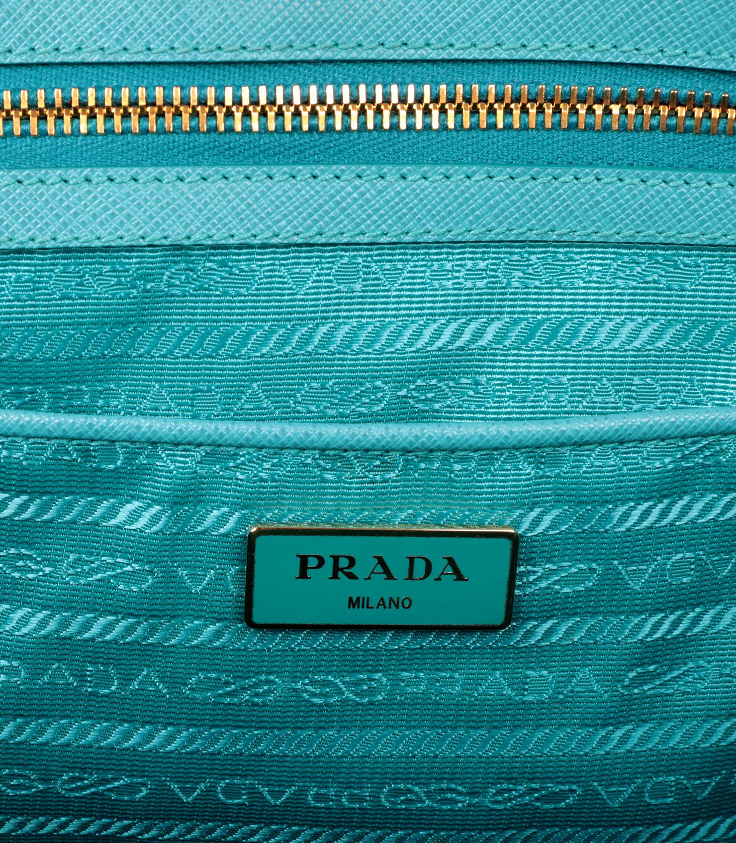 Prada Blue Saffiano Lux Leather Large Galleria Tote 4