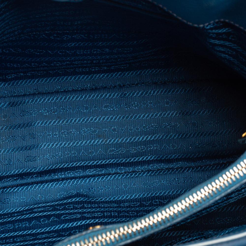 Prada Blue Saffiano Lux Leather Medium Galleria Tote 7