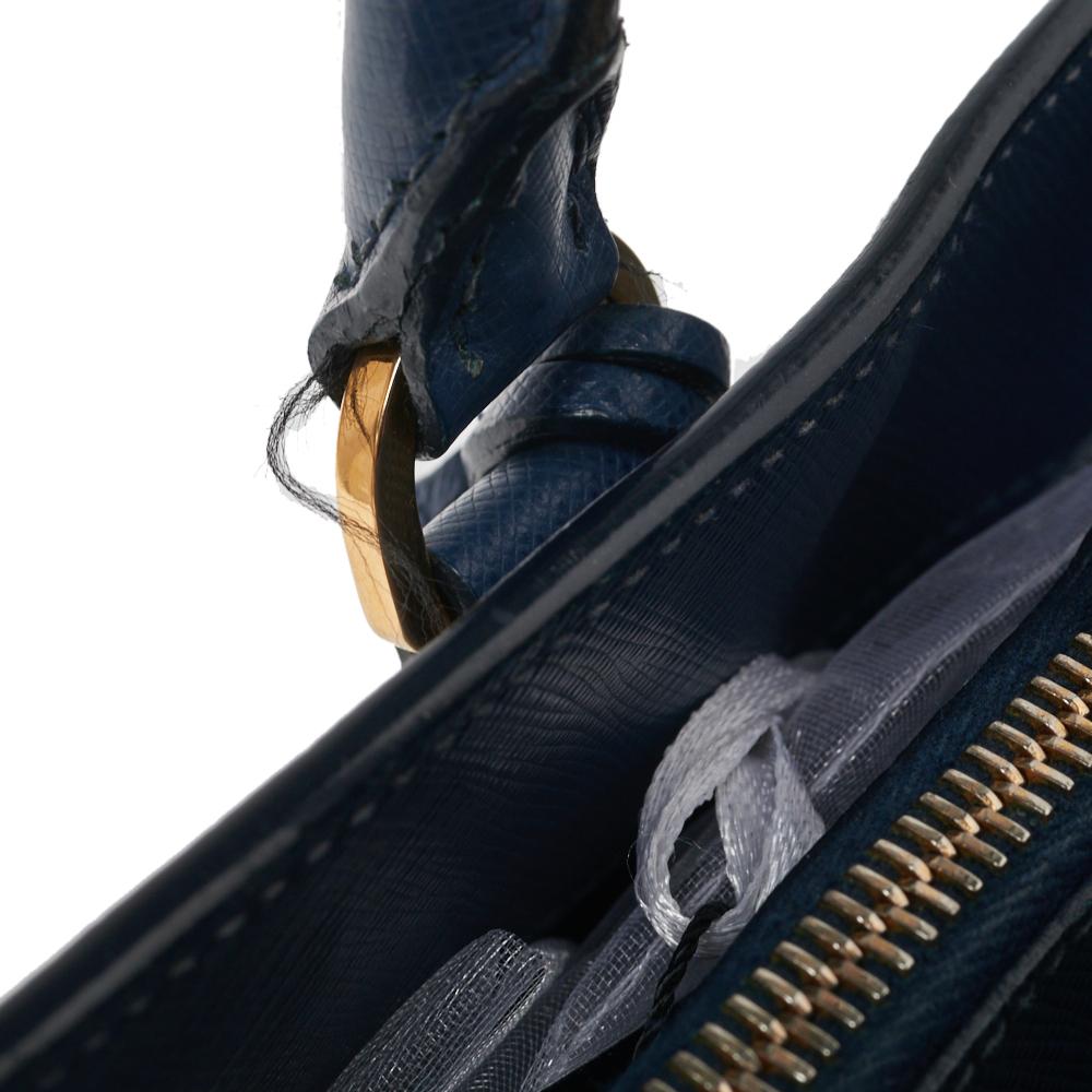 Prada Blue Saffiano Lux Leather Medium Open Tote 3