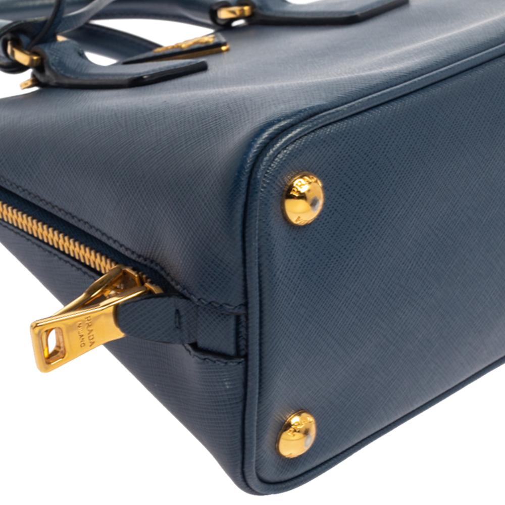 Prada Blue Saffiano Lux Leather Small Promenade Crossbody Bag 5