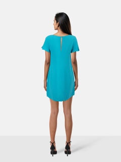 Prada Blue Short Sleeve Mini Dress Size M