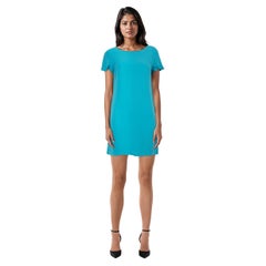 Prada Blue Short Sleeve Mini Dress Size M