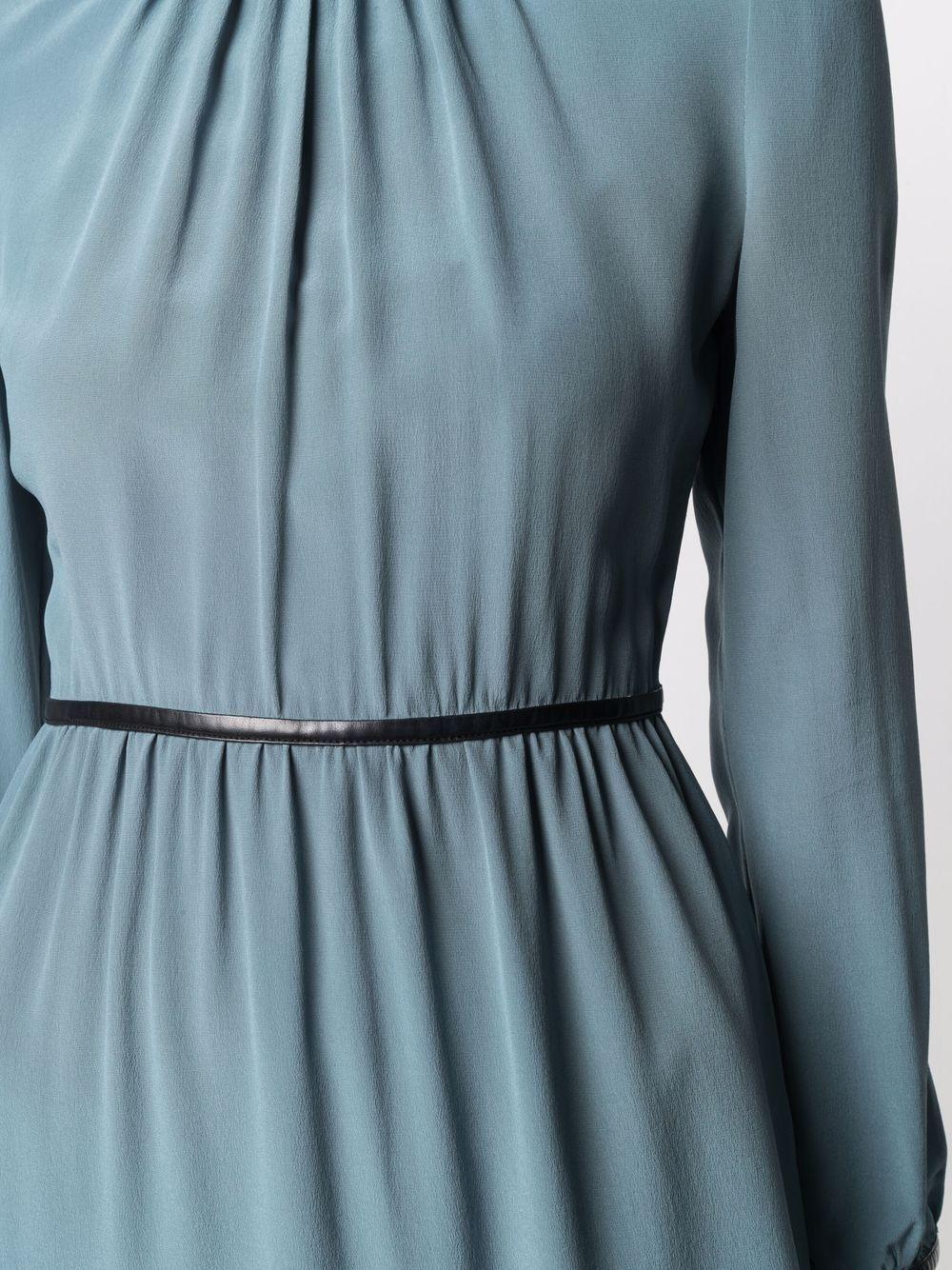Gray Prada Blue Silk Dress 