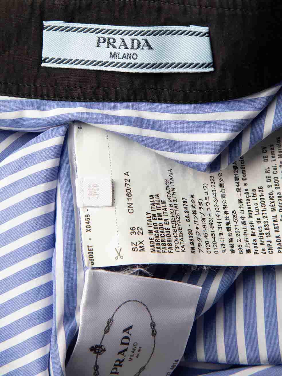 Prada Blue Striped Sleeveless Shirt Size XXS 2