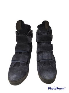 Prada blue suede boots