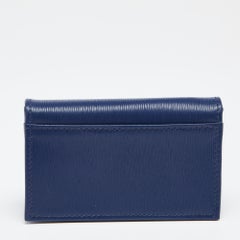 Prada Blue Vitello Move Leather Card Case
