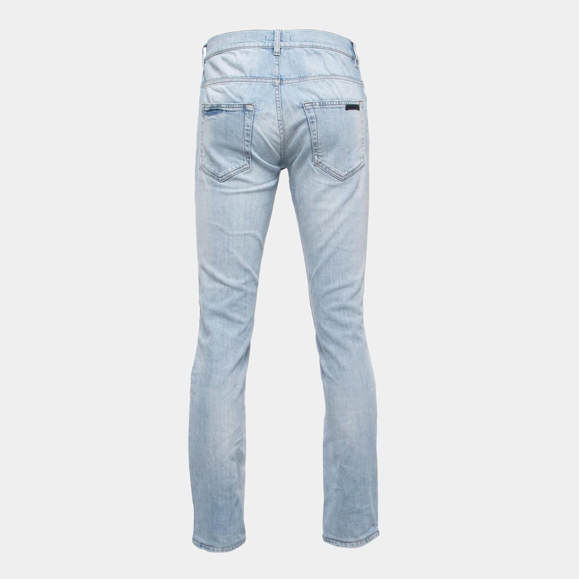 Step into style with these Prada jeans for men. Crafted with precision, they offer the perfect blend of fashion and comfort, making them a must-have for any wardrobe.

