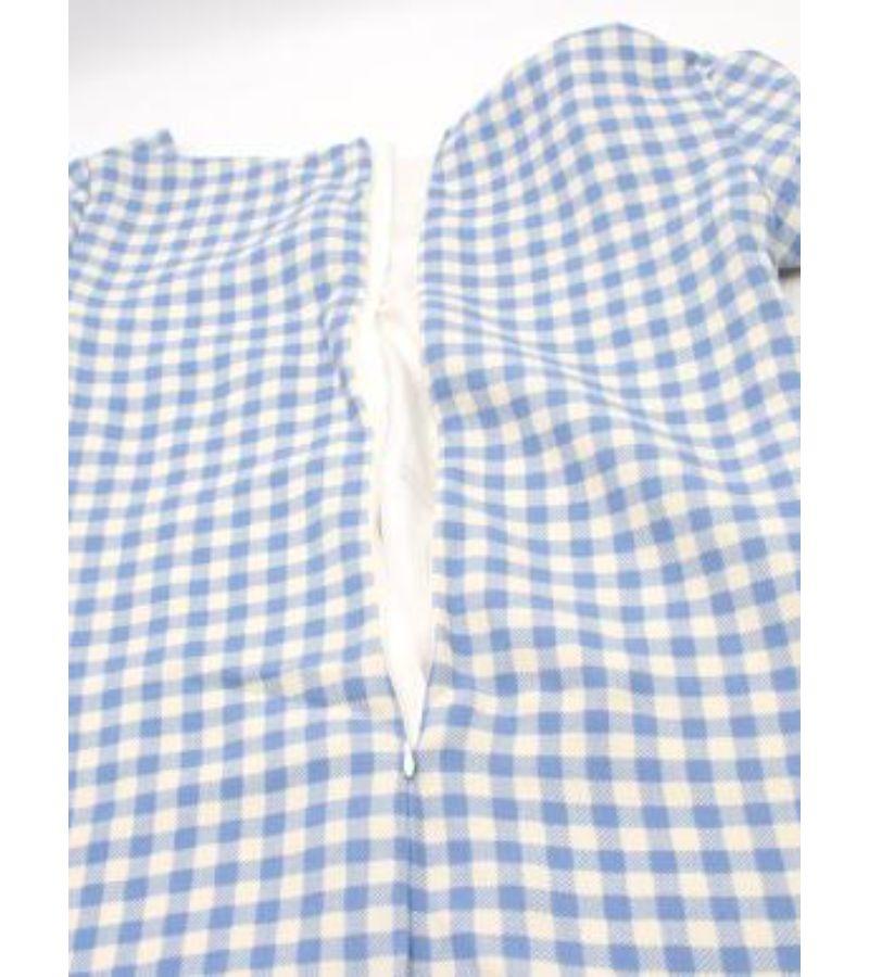 Prada Blue & White Checkered Dress For Sale 6